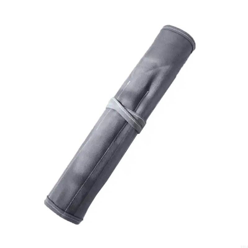 W91A กระเป๋าใส่ดินสอผ้าแคนวาสหนา 20 หลุมม้วนขึ้นที่วางปากกาสำหรับศิลปินนักศึกษา