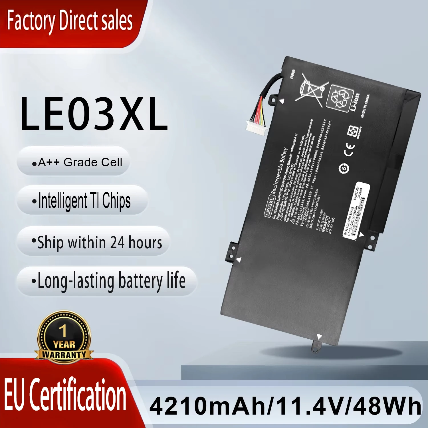 

Аккумулятор для ноутбука LE03XL LE03 796356-005 796220-831 для HP Envy X360 M6-W102DX, Pavilion X360 13-S, 15-bk Series