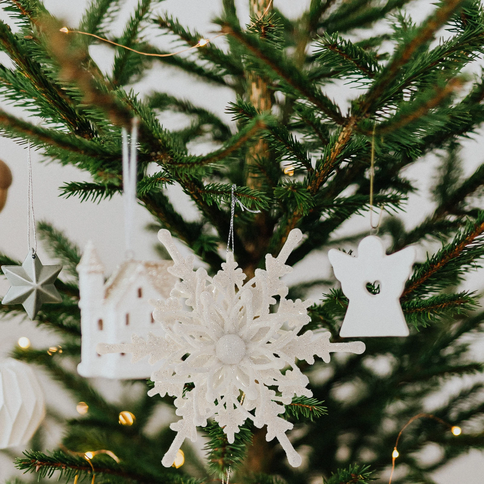 

5Pcs Xmas Snowflake Decorations Hanging Pendants Christmas Tree Ornament Snowflake Adornment Christmas Tree Ornaments