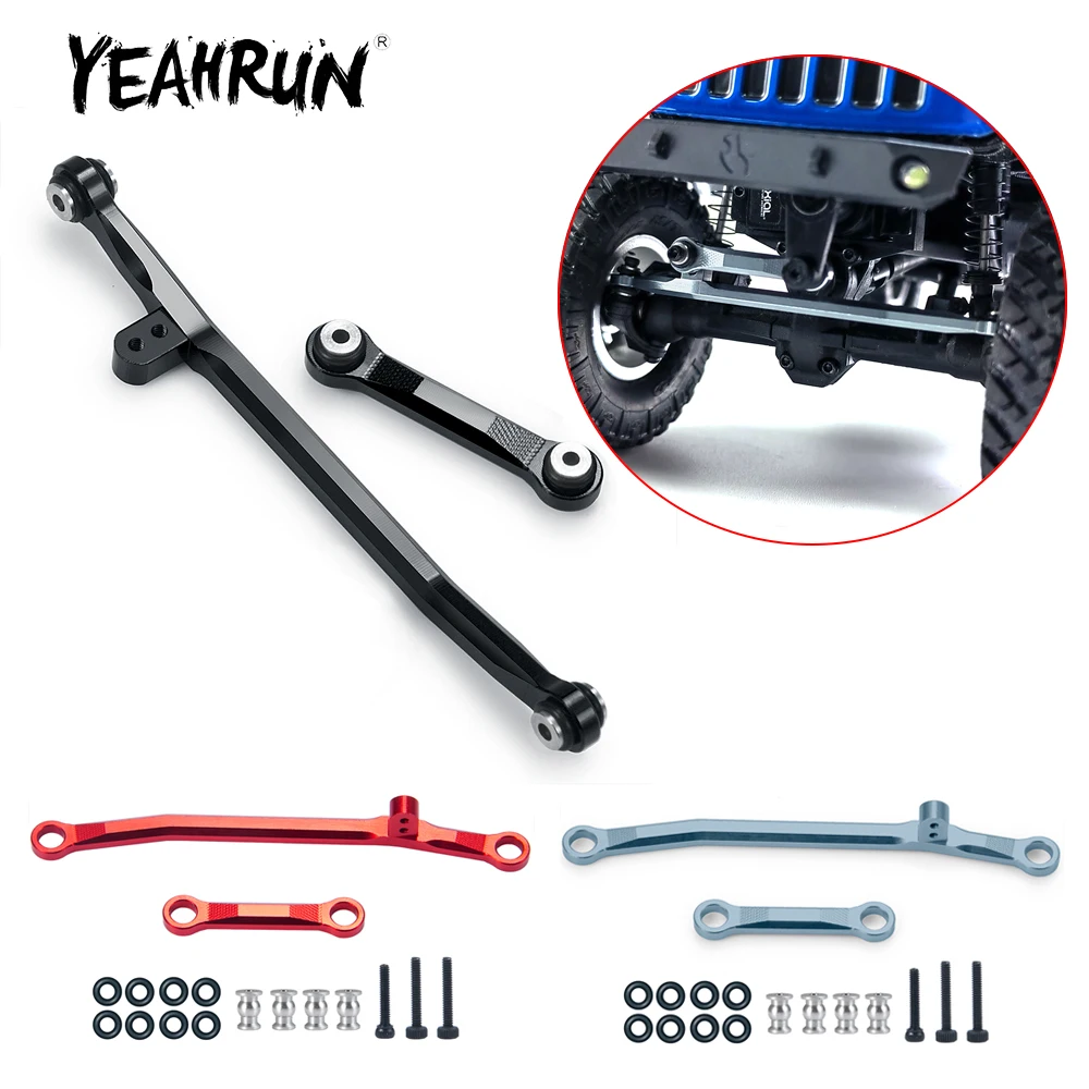 YEAHRUN Aluminum Alloy Steering Linkage for Axial SCX24 Deadbolt Chevrolet Wrangler Gladiator Bronco 1/24 RC Car Modified Parts