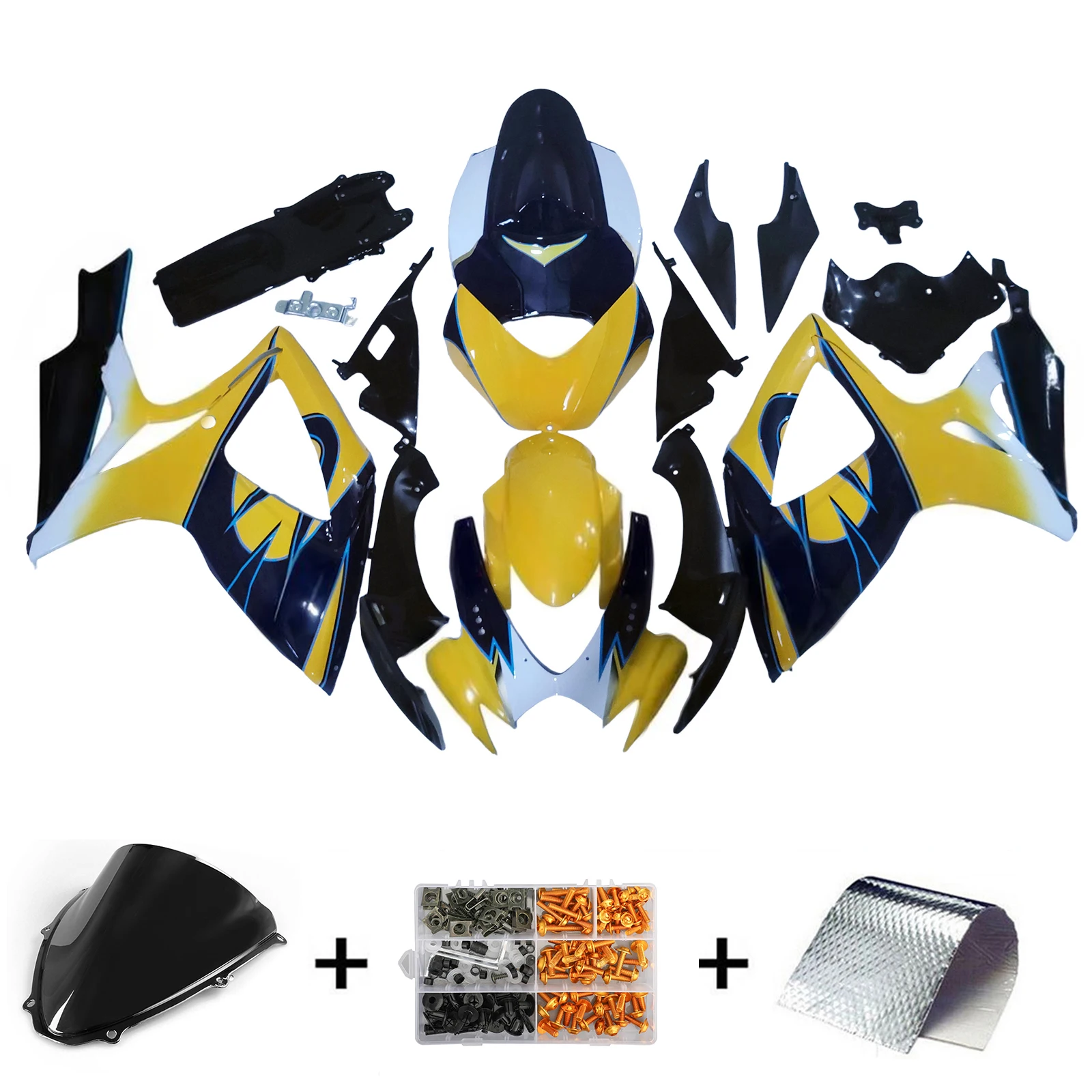 Topteng Injection Fairing Kit Bodywork Plastic ABS For Suzuki GSXR600 GSXR750 2006 2007 K6 GSXR 600 GSXR 750