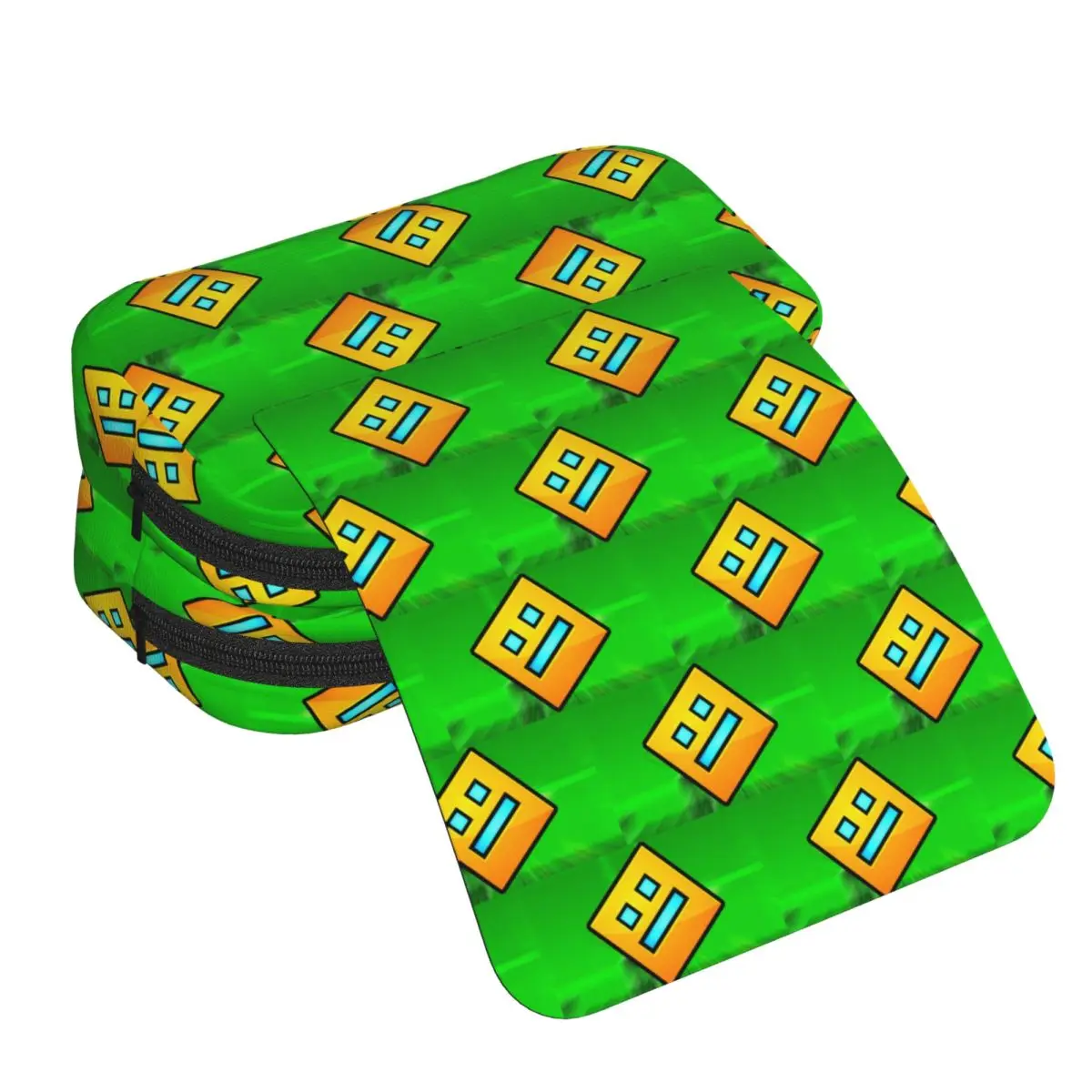 Video Game Geometry Dash Pencil Case for Boy Girl Gifts Pen Box Pencil Bag Stationery Supplies Pen Holder Bag