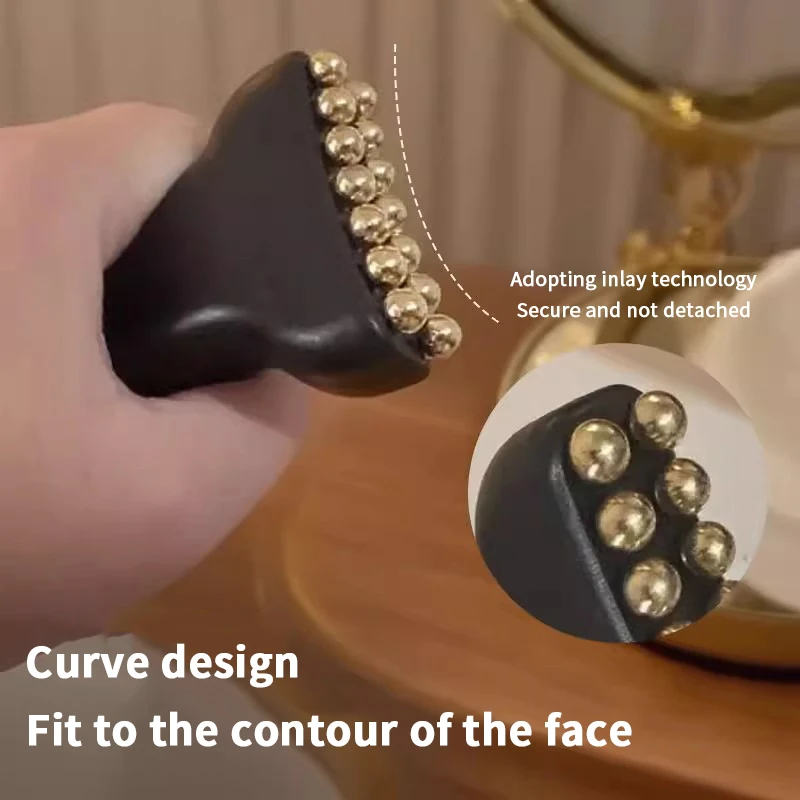 

Массажер для уменьшения отечности, лифтинг и подтяжка лица, традиционная латунная щетка-руридиан, соскабливание кожи, скребок для глаз, тела, спа, красота лица