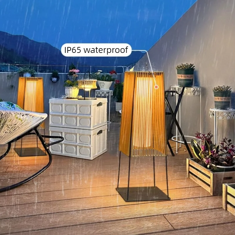 Solar Powered Garden Light Outdoor Waterproof LED Gardens Floor Lamp Mood Balcony Lawn Lights Outside Yard Decoration Lamps