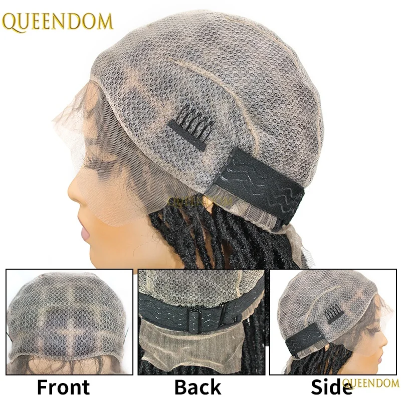 40 "طويلة الاصطناعية كامل الدانتيل فو Locs صندوق شعر مستعار الدانتيل الجبهة الباروكات للنساء Knotless صندوق الضفائر الباروكات