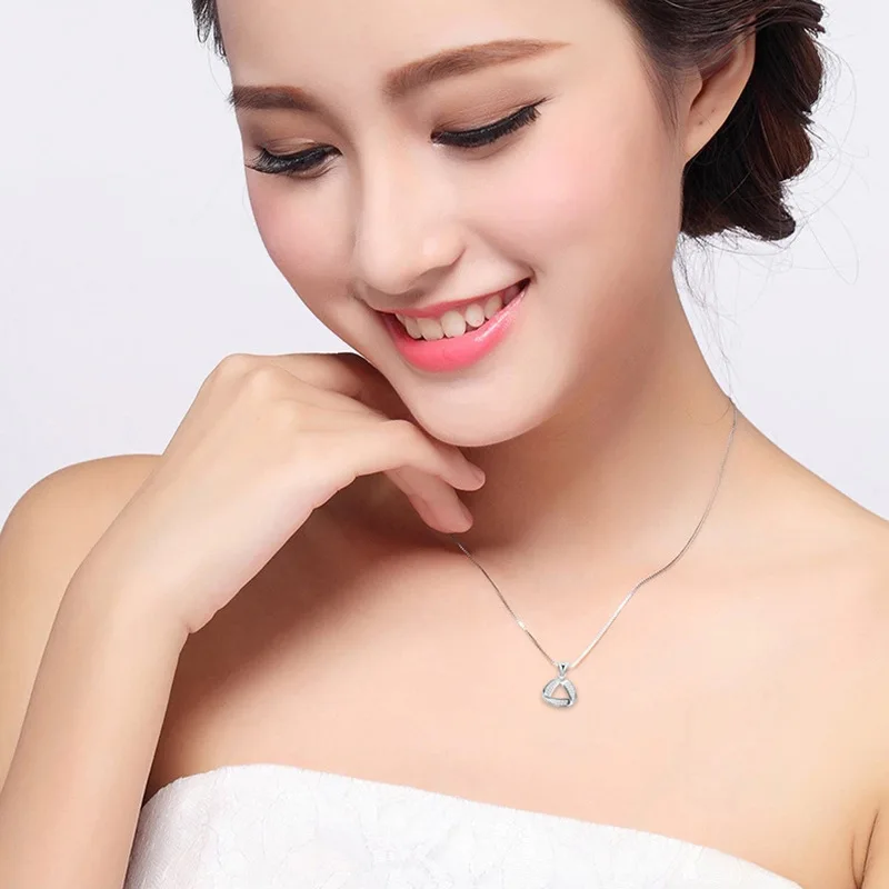 Skyrim Clear Zircon Water Drop Pendant Necklaces for Women Girls Stainless Steel Gold Color Jewelry Party Wedding Gift 2026