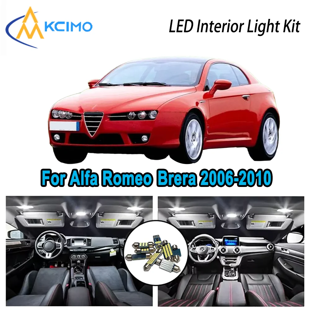 

High-Quality LED Interior Kit for Alfa Romeo Brera 2006-2010 2007 2008 2009 Premium Error-Free Dome Map Trunk Automotive Lamps