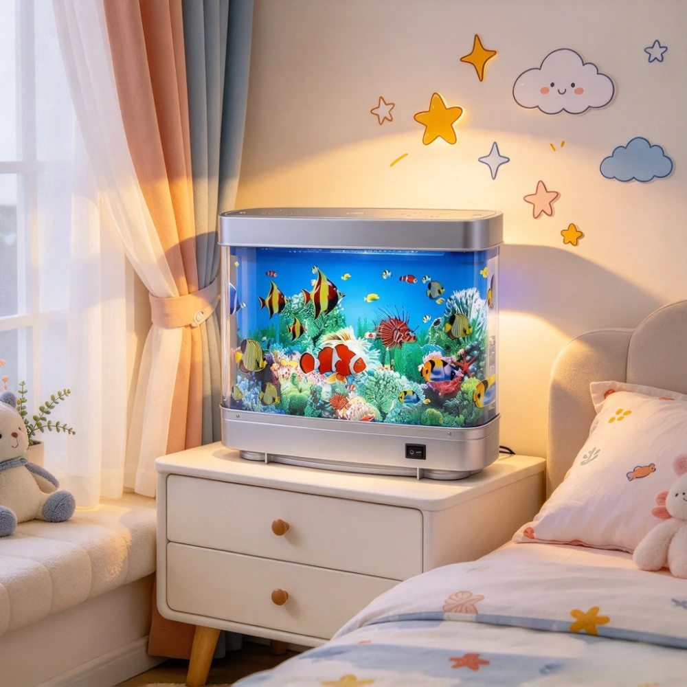 LED Simulated Fish Lamp, Decorative Aquarium Night Light with Realistic Swimming Effect for Home Bedroom Decor