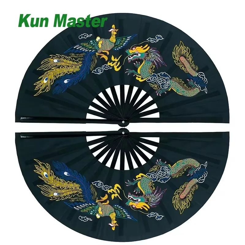 Tai Chi Fan Bambù Kung Fu Arti marziali 34 Centimetri Ventole Wushu Arte Marziese Cosplay Danza Performance Fan Rosso Kun Master