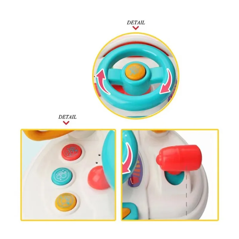 Baby 3in1 Multi-Functional Music Table Early Education Enlightenment Music Simulation Steering Wheel Storytelling Machine Puzzle