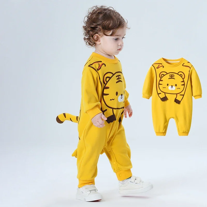 Kawaii  Animal Tiger Fashion Baby Clothes For Boys Girls Rompers Cotton Long Sleeves Bodysuit Child Jumpsuits 0-3 Year Newborn