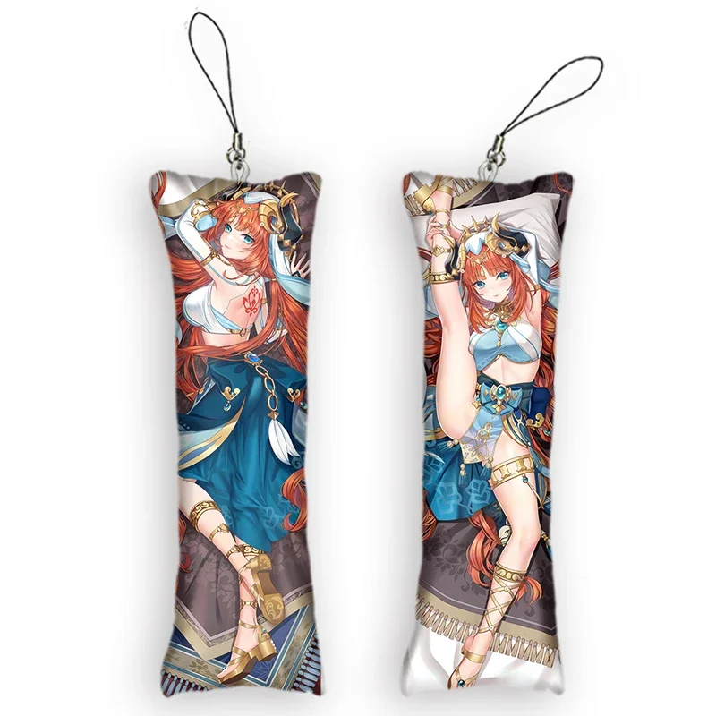 

New Pattern Genshin Impact Nilou Double-Sided Printed Small Pillow Keychain Backpack Hanging Ornament Anime Bag Phone Pendants C