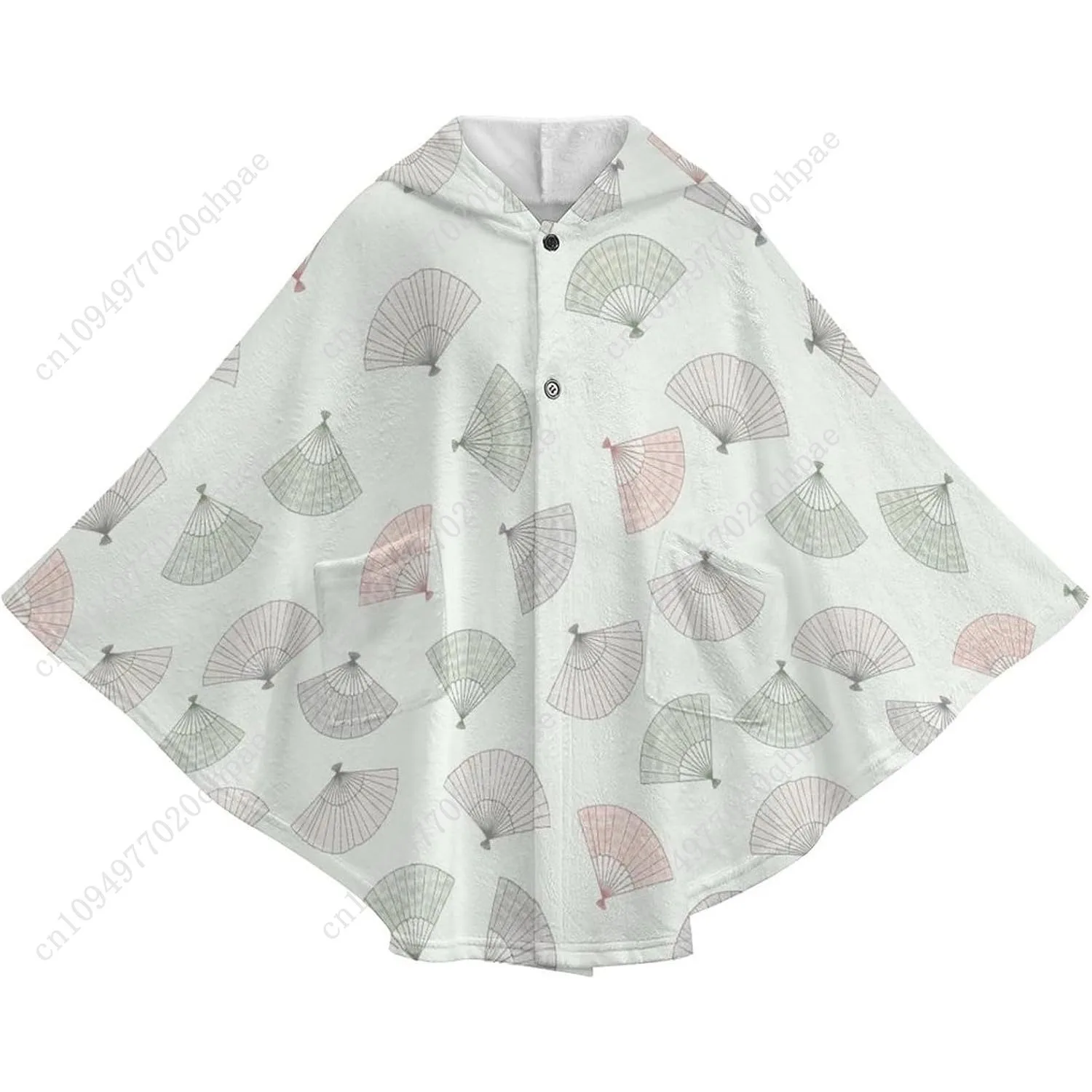 سترة بطانية مريحة من الفلانيل، هوديي كبير الحجم بنمط المشجعين مع جيوب للأطفال والمراهقين #4