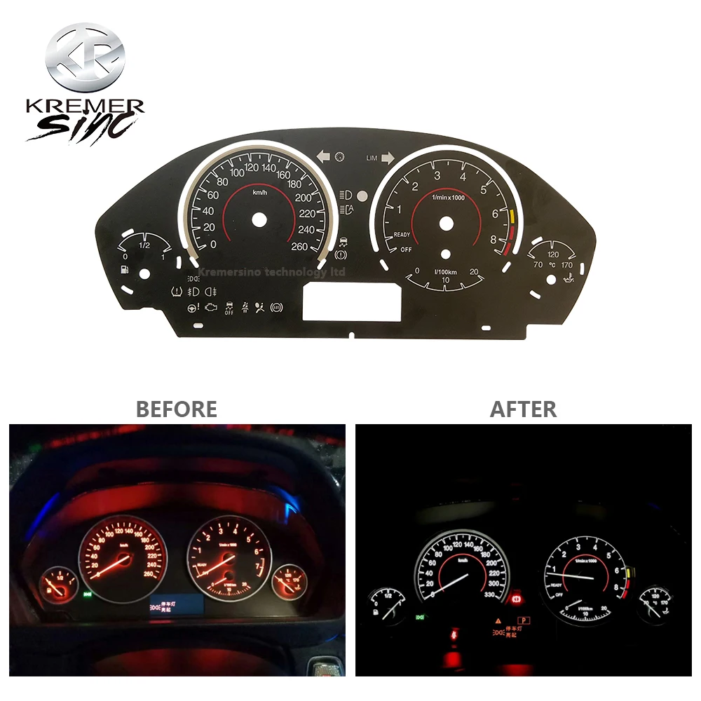 260km/h Dashboard Layer Sticker Dashboard Cover Sticker Instrument Panel Trim For BMW F30 F31 F34 F35 F33 Retrofit