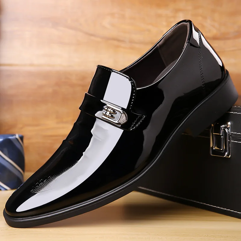 Italian Shoes Men Formal Patent Leather Wedding Shoes Men Elegant Big Size Classic Shoes Men Office Coiffeur Zapatos De Hombre