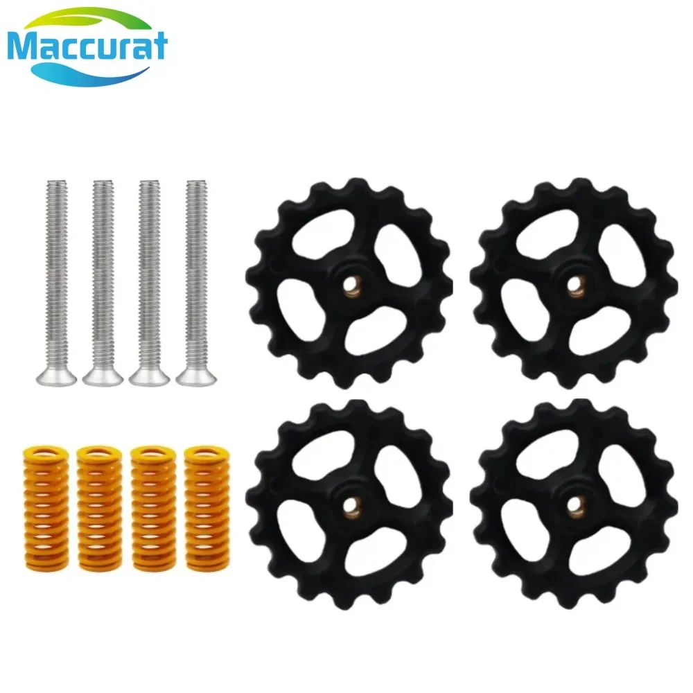 4pcs 3D Printer Parts Heated Bed Spring Leveling Kit+M3*35 Screw&Nut Prusa I3 Mk2/mk3 Anycubic Hotbed DIY Leveling Modules