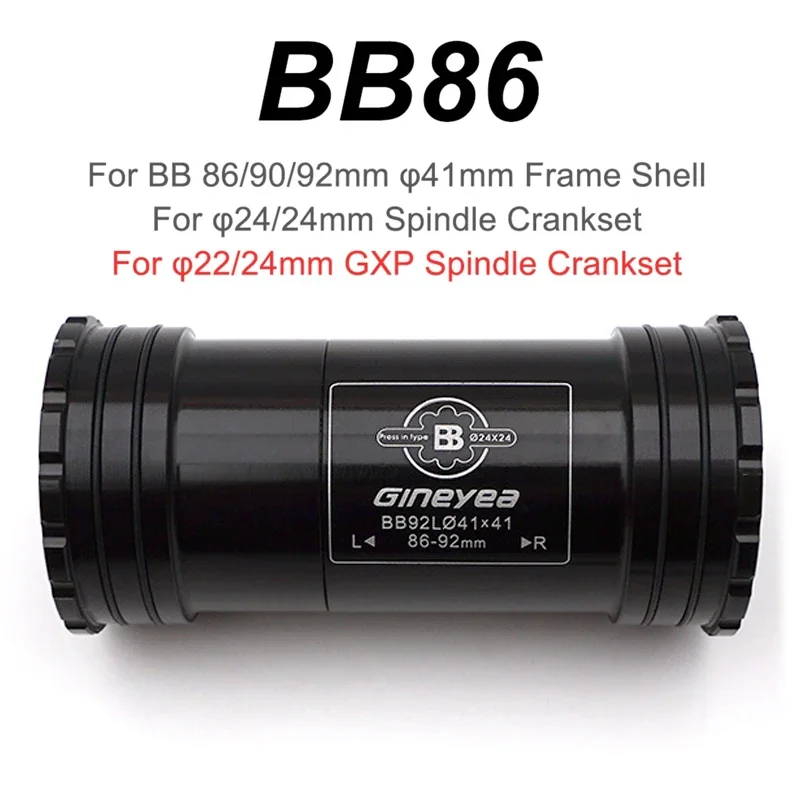 Gineyea BB86 24mm BB92 PF92 PF90 soportes inferiores de ajuste a presión bloqueo de rosca para bicicleta de carretera bicicleta