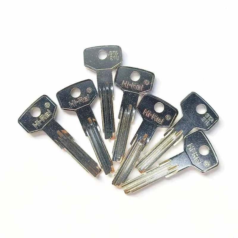 5-100 Pcs Hi-Rel STA-21L Key Blank Copper Keyway Door Lock Master Locker Locksmith Tool Uncut for Home Civil House