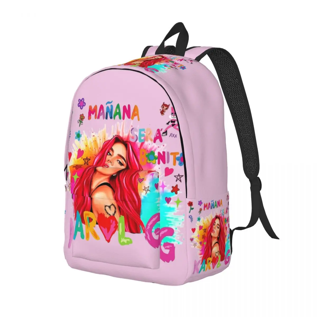 Manga Sera Bonito Karol G Sirenita Mochila para Homens e Mulheres, Caminhada Estudantil, Mochila de Viagem, Bolsa de Ombro, Fashion