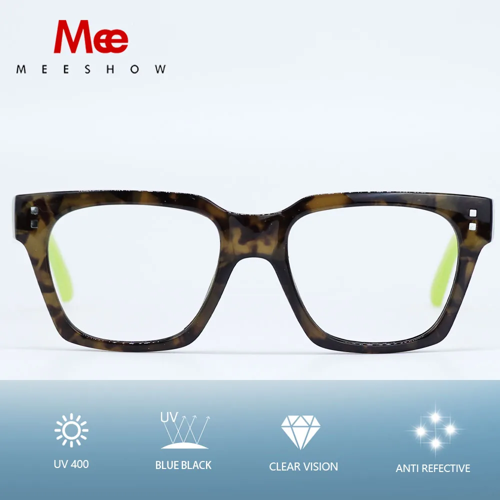 

Meeshow Reading Glasses Men's big size Anti Blue Light Eye Glasses Retro Claasic Style Vintage Presbyopia stylish reader 2226