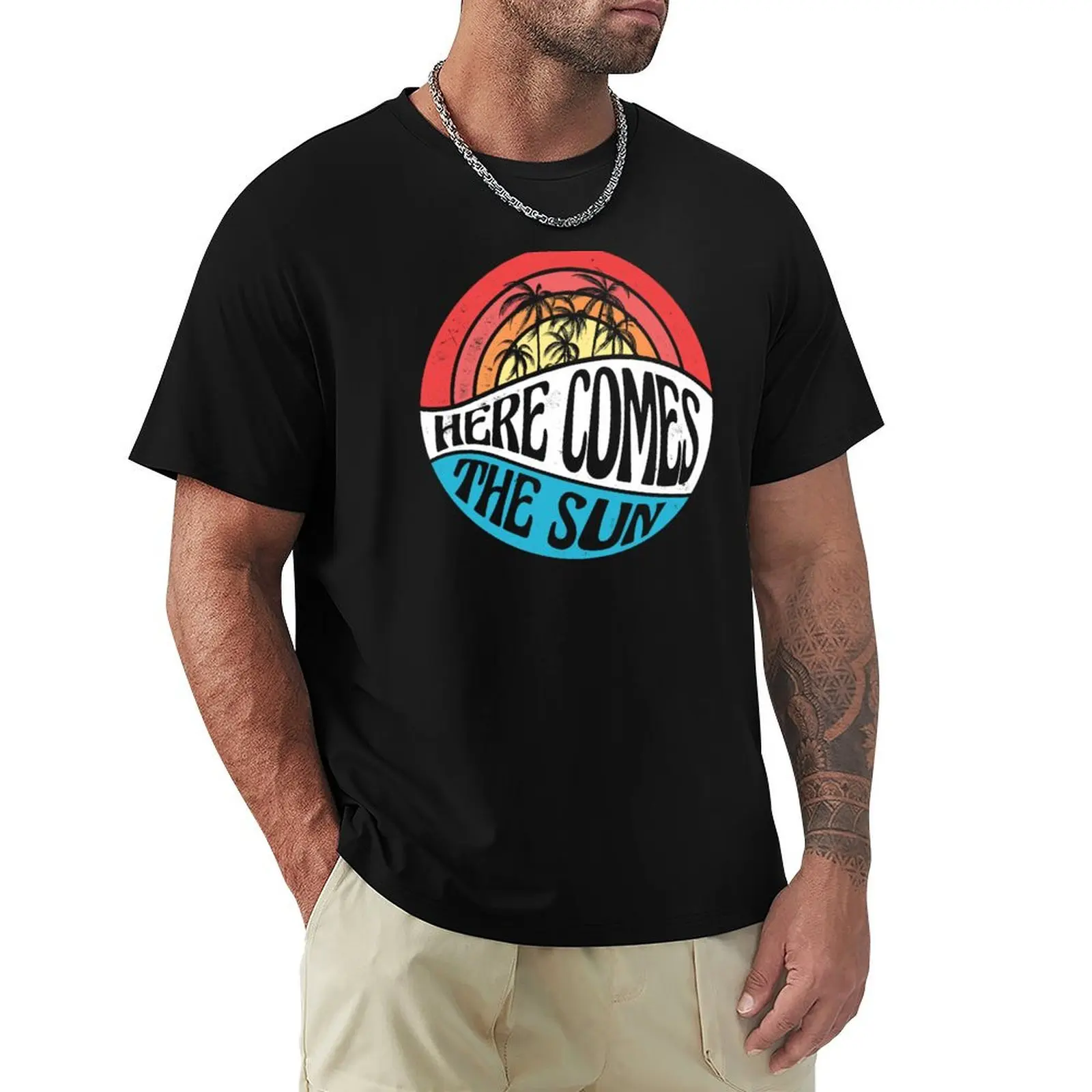 

Here Comes the Sun T-Shirt vintage heavyweights tops t shirt for men