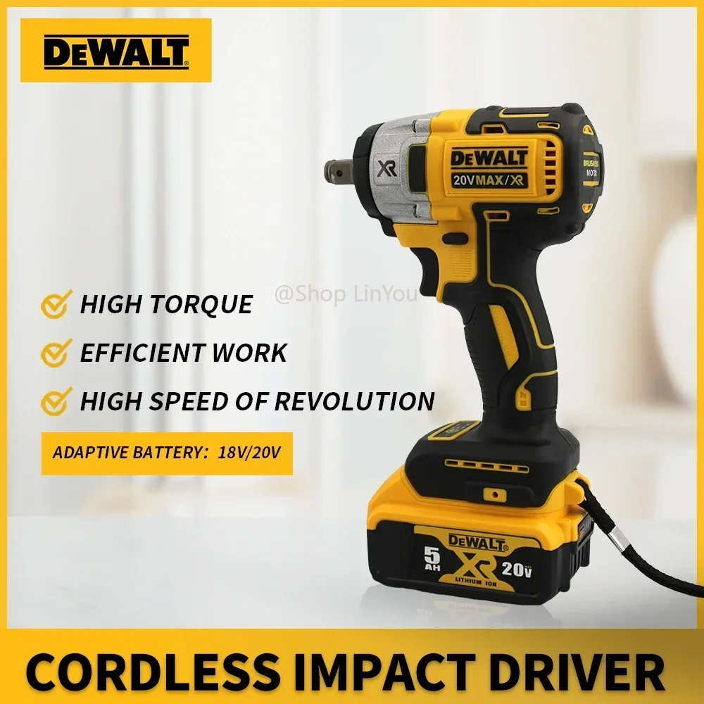 DEWALT DCF880 Lithium Battery Brushless Impact Wrench Detachable Tire High Torque High Speed Powerful Disassembly Tool