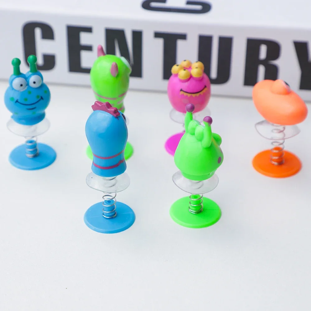 Cartoon Monster Jumping Dolls for Kids, Birthday Party Favors, Baby Boys, Girls Pinata Fillers, Gift Bag,  6 Pcs