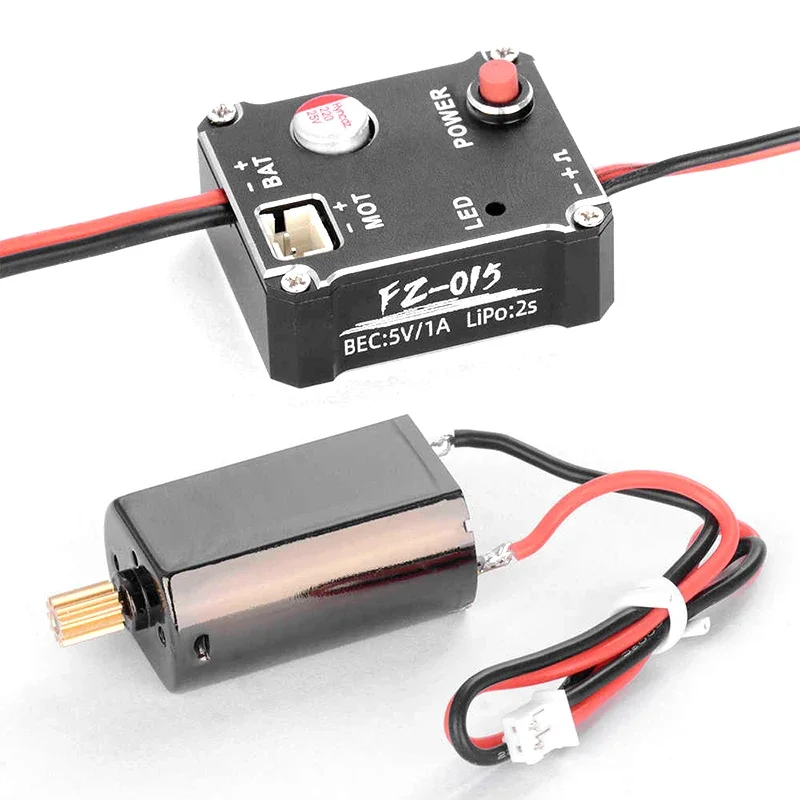 180 Brushed Motor 15A FZ-015 ESC for 1/18/ 1/24 SCX24 Trx4m FMS Remote Control Car Modification and Upgrade Accessories