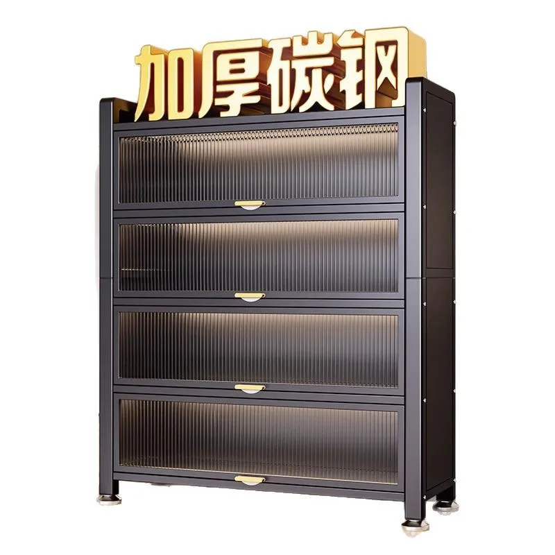 

Стальной пылезащитный шкаф для обуви, многослойный шкаф на крыльце, большой шкафчик для входной двери, многослойная полка для обуви