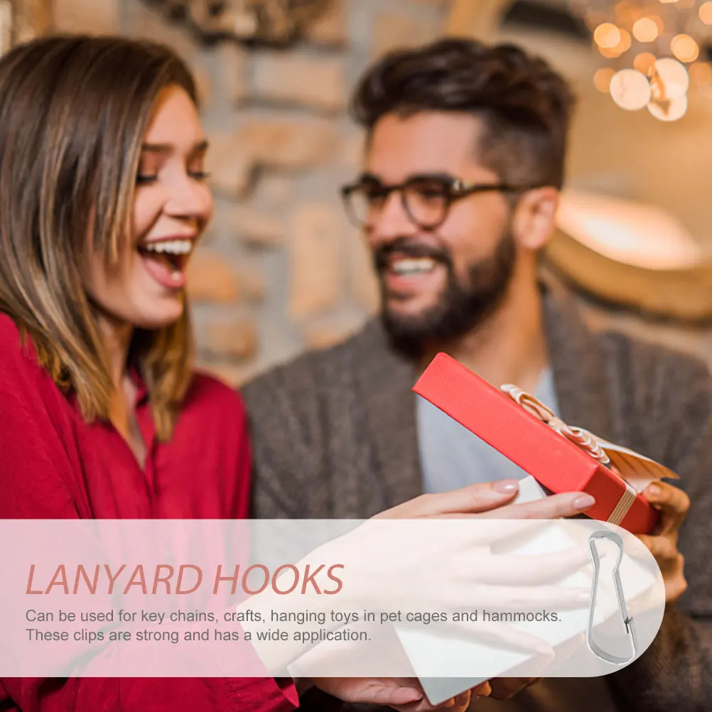 

30Pcs Reliable Stainless Steel Pig Bile Clamps Lanyard Clips For Key Chains And Belongings