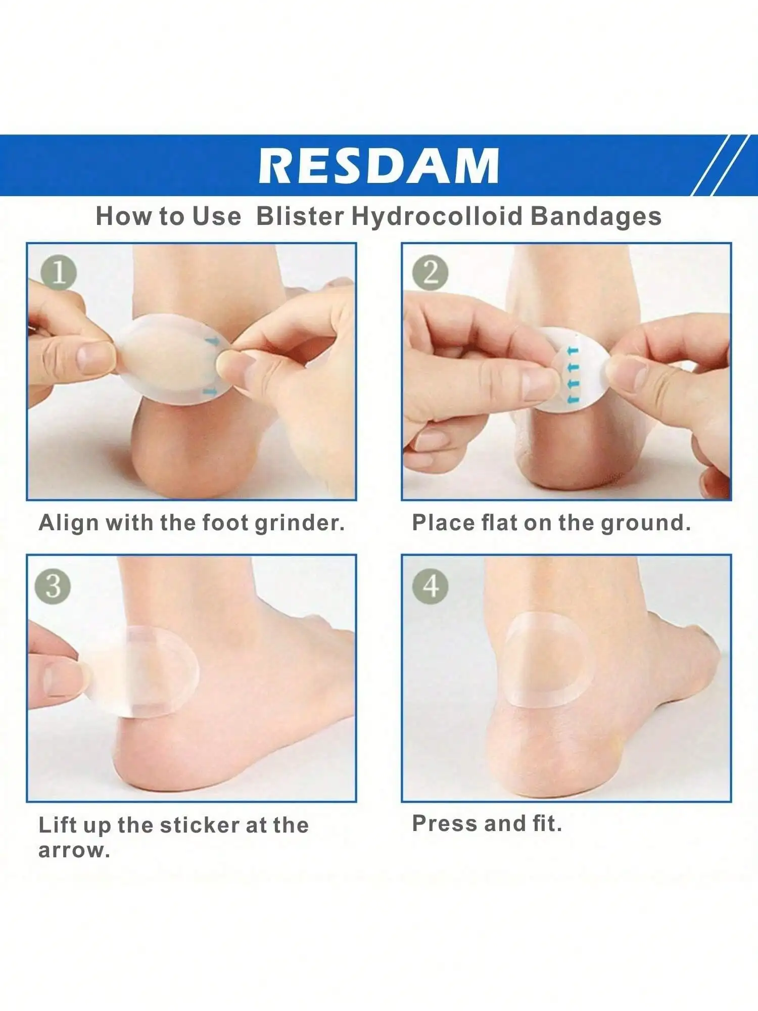 10Pcs Water gel foot patch, designed specifically for blister and heel protection. Provide concealed and anti friction protectio