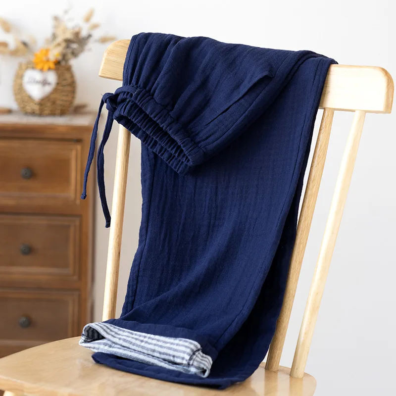 2025 Spring and Autumn New Couple Sleeper Pants 100% Cotton Men's and Women's Sleeper Pants Loose Comfortable - Image 5