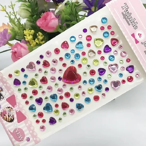 Блестящие наклейки для лица