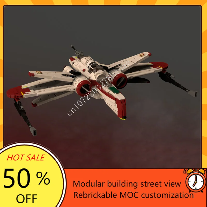 

1638PCS ARC-170 Starfighter Space War Weapon MOC SpaceShip Battle Model Building Blocks Architecture DIY Assembly Model Toy Gift