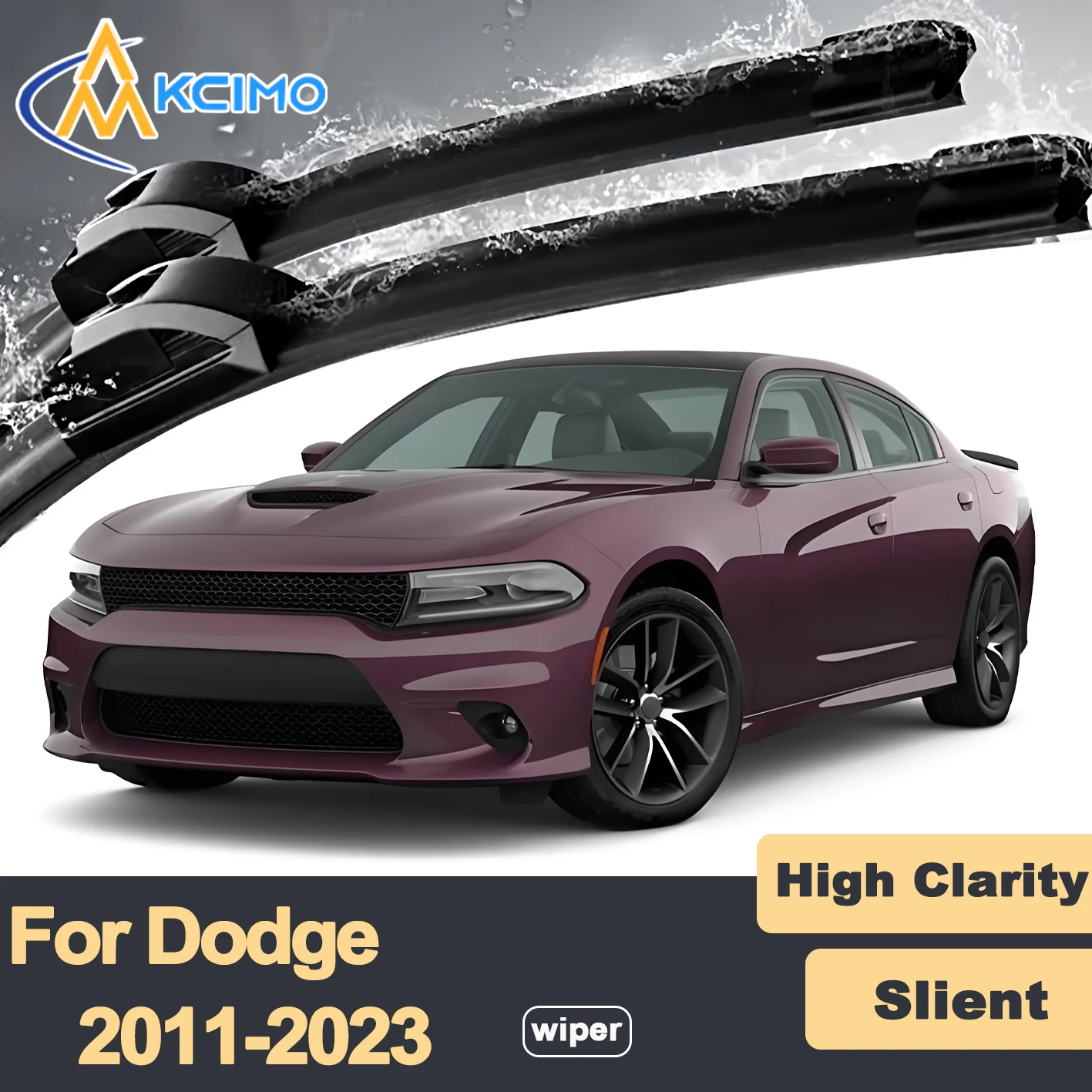 

Premium Rubber Durable Silent Windshield Wiper Blades 2pcs for Dodge Charger LD 2011-2023 Front Wiper Blades Set