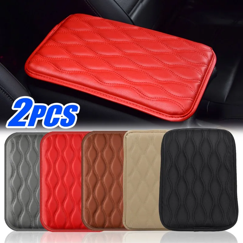 

Car Armrest Pad High Rebound Memory Cotton Armrest Mat Elbow Support Arm Rest Box Cover Central Armrest Leather Protective Pad