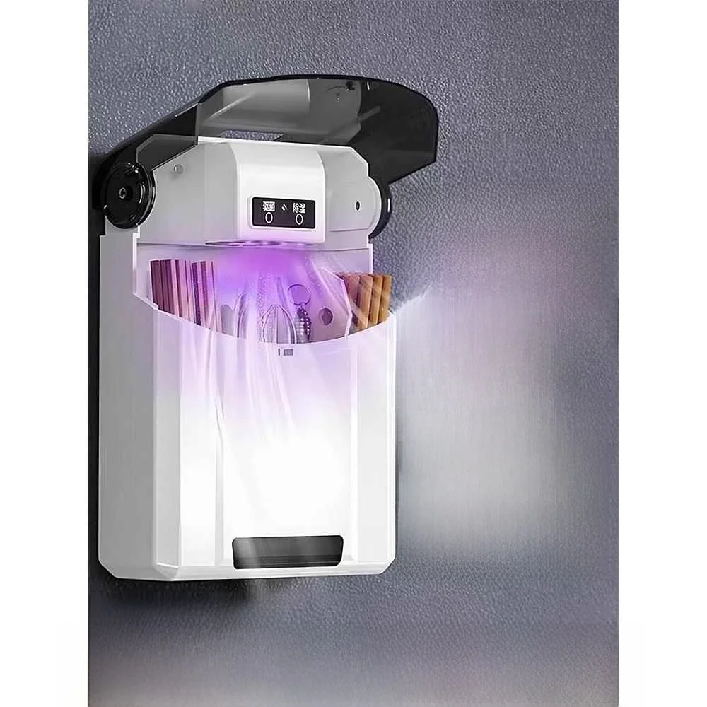 high-end-wall-mounted-integrated-disinfection-and-drying-chopsticks-storage-box-drainable-no-punching-required-chopsticks-holder