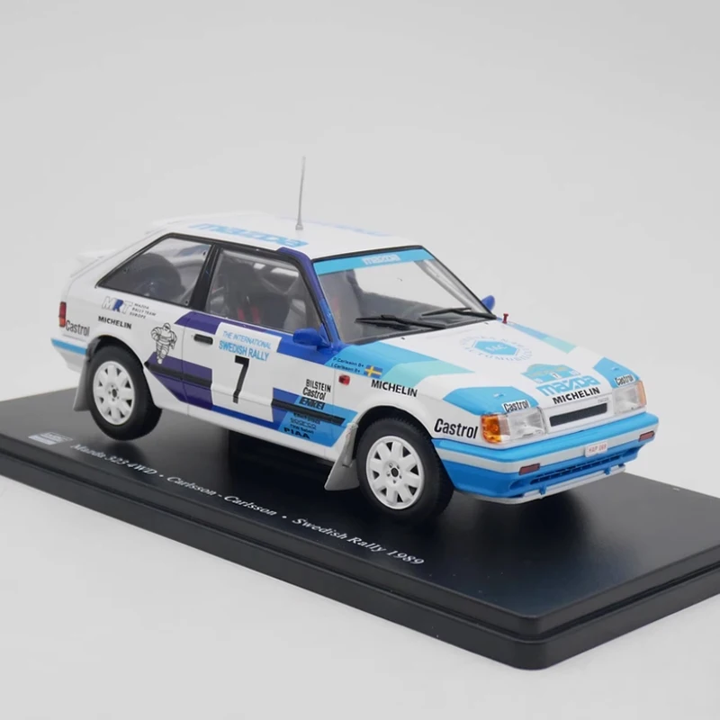 

Литой под давлением IXO 1:24 Mazda 323 4WD WRC 1989 раллийный автомобиль из сплава, имитация модели автомобиля, классический сувенир для взрослых, подарок, статический дисплей