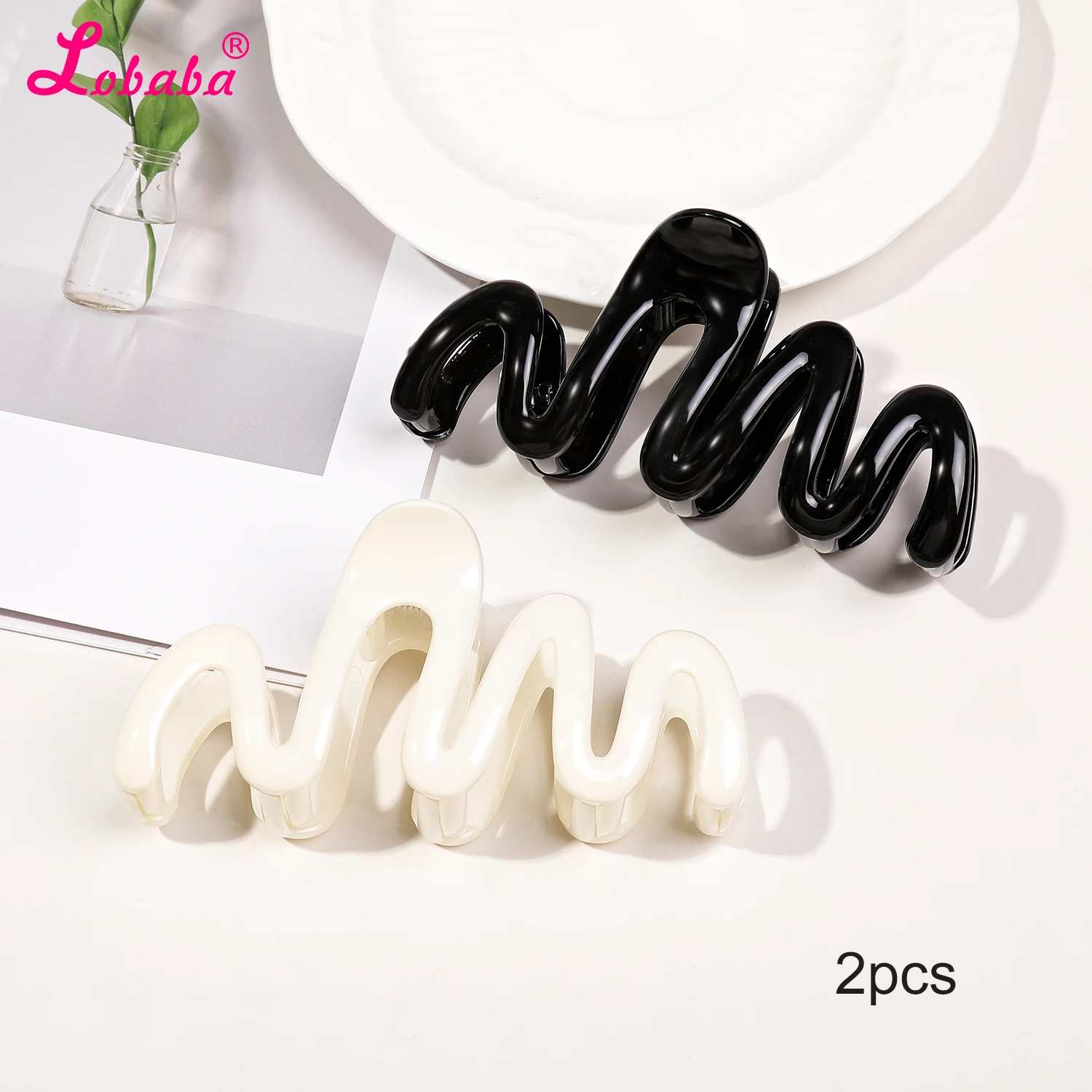 New Colorful Jelly Wave Hair Claw Clips,4.1 Inch Hairpin for Women Girls Thin Thick Hair,Big Banana Clips,Strong Hold jaw clips