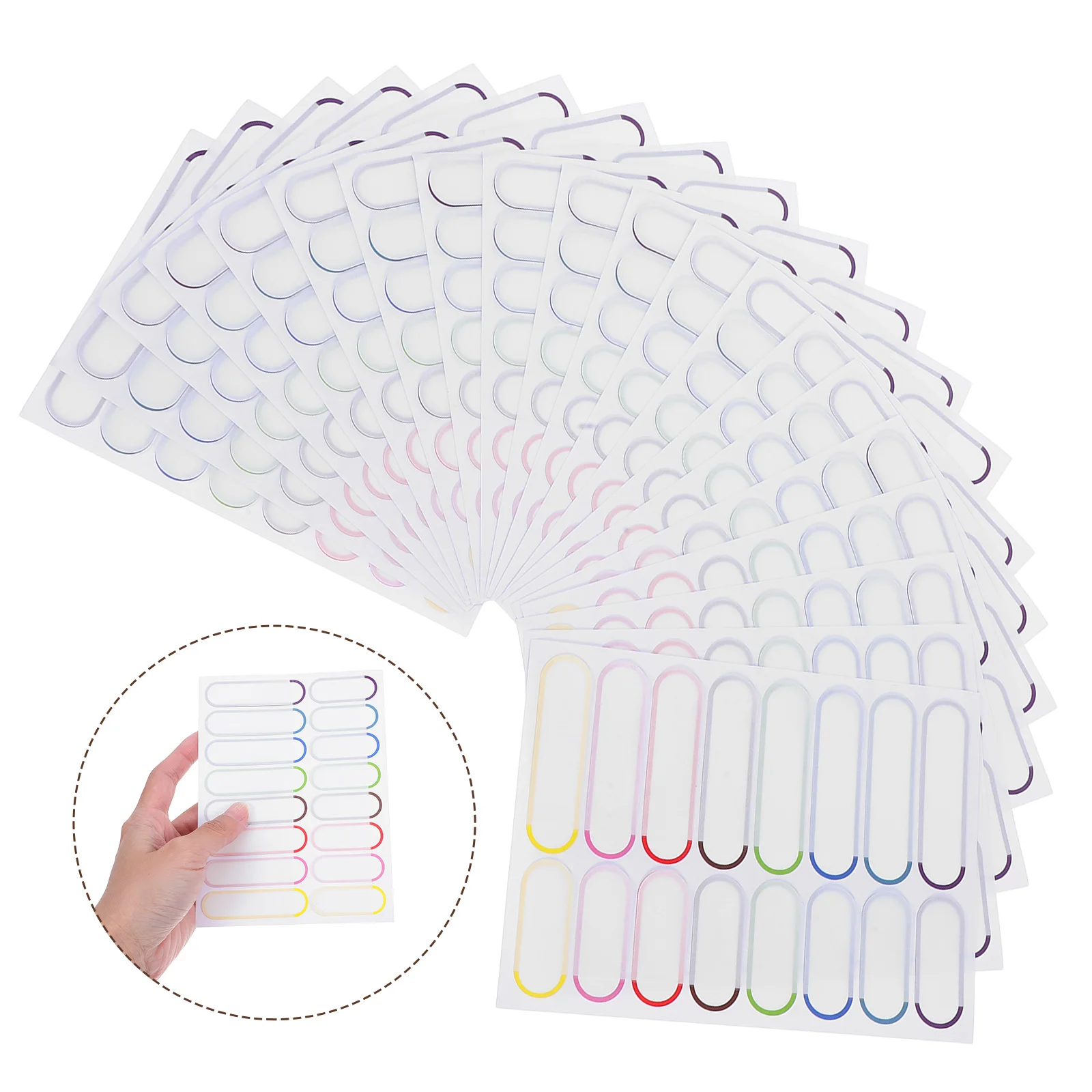 20 ورقة ملصقات أسماء ذاتية اللصق مقاومة للماء للوازم المدرسية وزجاجات الرعاية النهارية وآمنة للكتابة في غسالة الأطباق