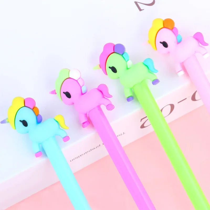 

50PCS Creative Unicorn Cute Little Cartoon Neutral Pen 0.5mm Student Gel Pen Kawaii School Supplies Stationery