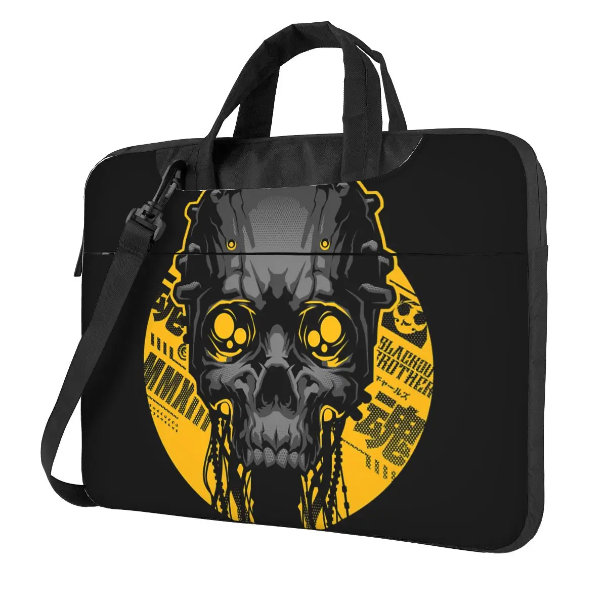 Cyber Skull Laptop Bag Case Protective Vintage Computer Bag Bicycle Crossbody Laptop Pouch