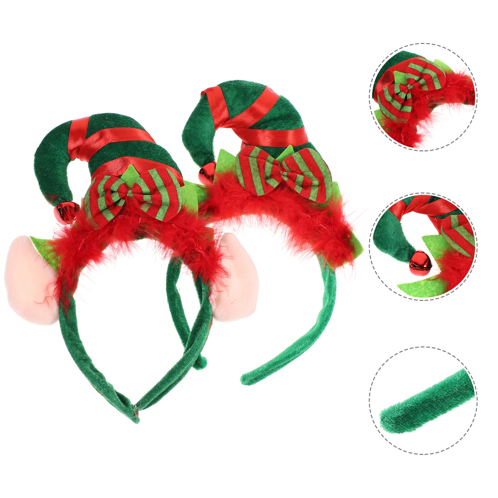 

2pcs Christmas Feather Hat Headwear Headband Hair Party Decor for Kids christmas headband christmas hat hairband