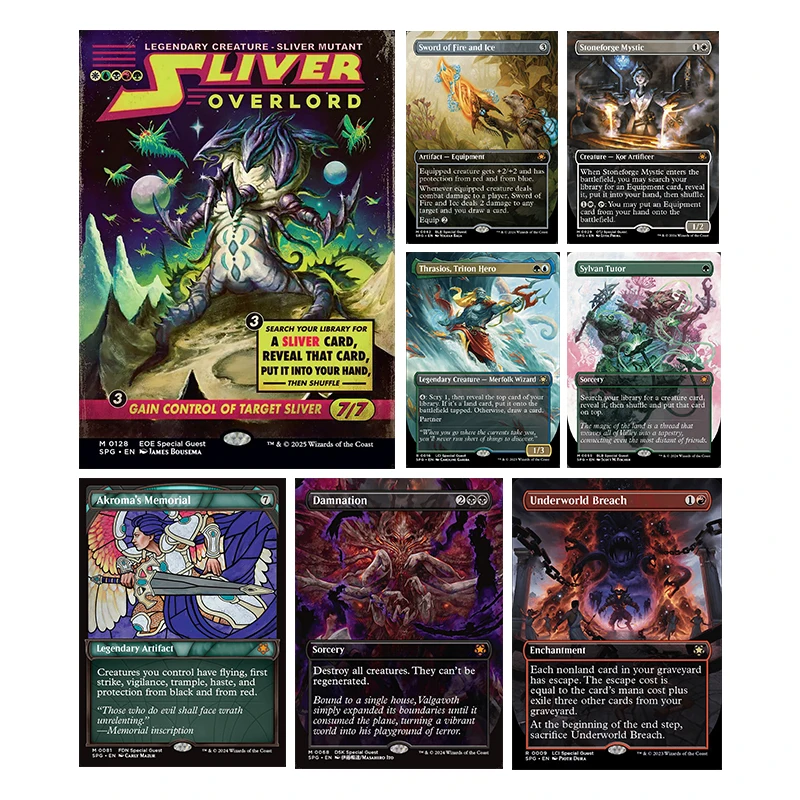 

Magic The Gatherings Storms Trading Card Game Diy Homemade Stoneforge Mystic Sword of Fire and Ice Collection Card Toys Gift