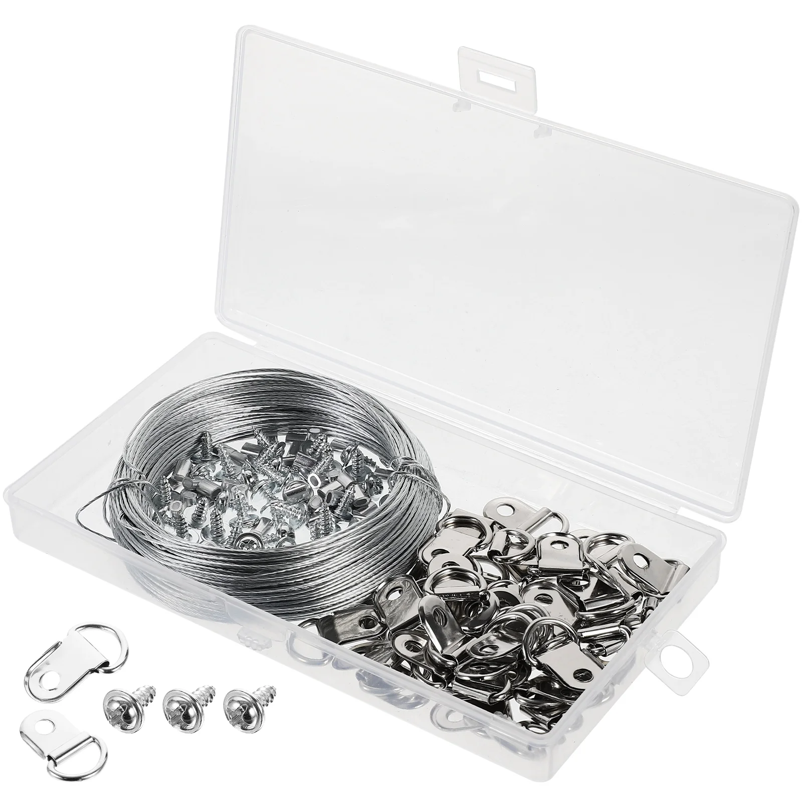 

Photo Frame Lanyard Hook The Wire Picture Hanging Kit for Frames DIY Stainless Steel Hooks Rope