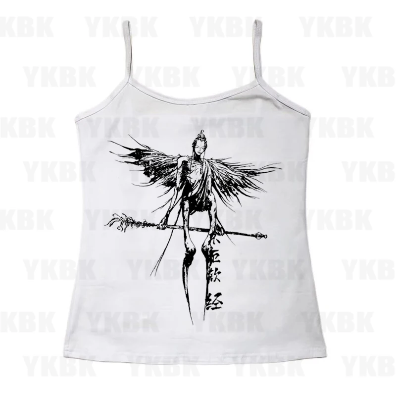 

Spice Girl Slim-fit Sleeveless Halter tops T-shirts Summer Retro Anime Fashion Print Gothic Tee Y2k Aesthetic Punk Casual Grunge