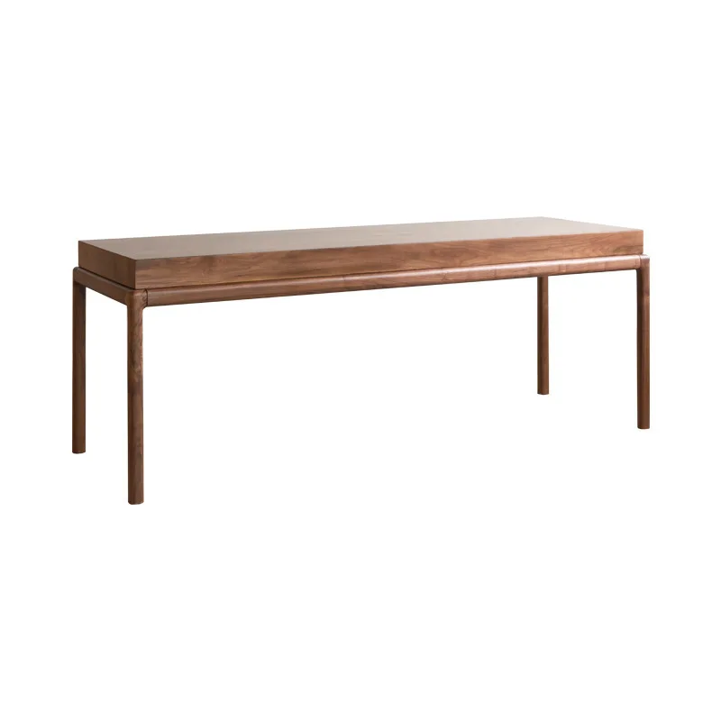 

New Chinese style North American black walnut balcony tea table Solid wood new Chinese style tea table and chair