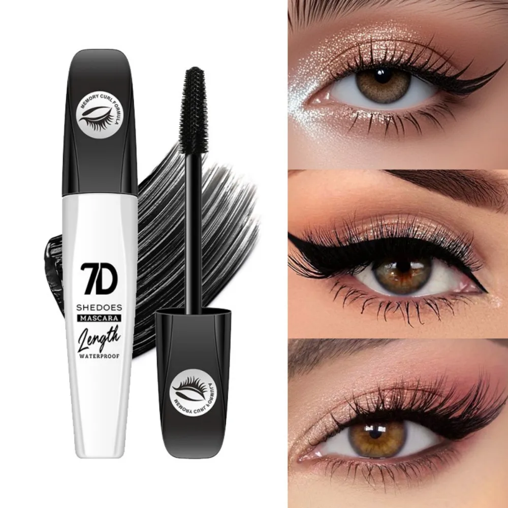 7D-Faser-Mascara-Set, wasserfest, langlebig, Curling-Mascara, schweißfest, wischfest, schlankmachende Basis-Mascara für alle Hauttypen