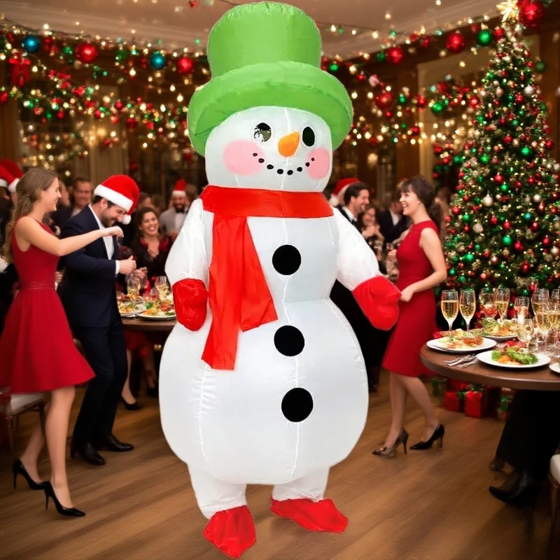

Christmas Snowman Inflatable costume Full Body Package Inflatable Set Christmas Party Dress up Performance Props Holiday Gifts