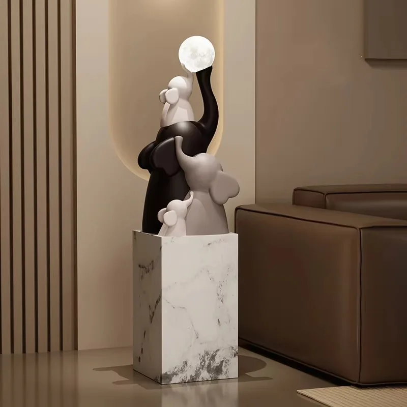 Elephant Landing Big Ornament Modern Living Room Tv Cabinet Ornaments Porch Creative New House Housemoving Gift